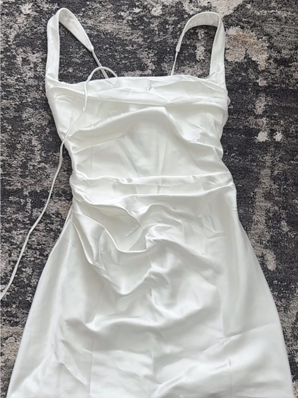 White Satin Mini Corset Dress